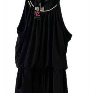 2B BEBE Romper Black / Gold Hardware Size XS